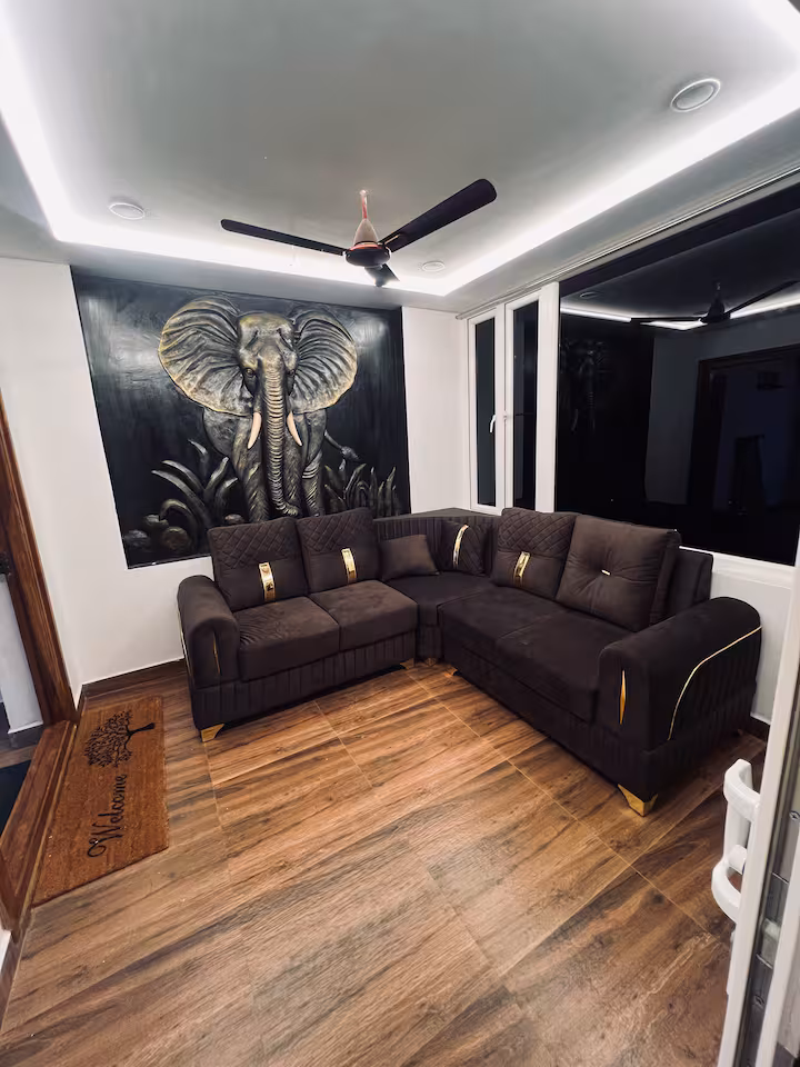 Cozy and well-furnished living room interior